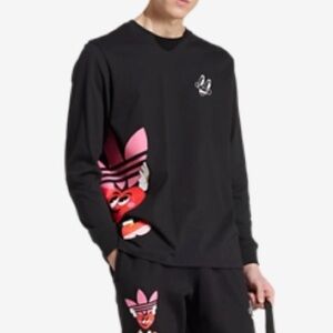 Adidas MBN Valentine's Day Long Sleeve T-Shirt - Black and White